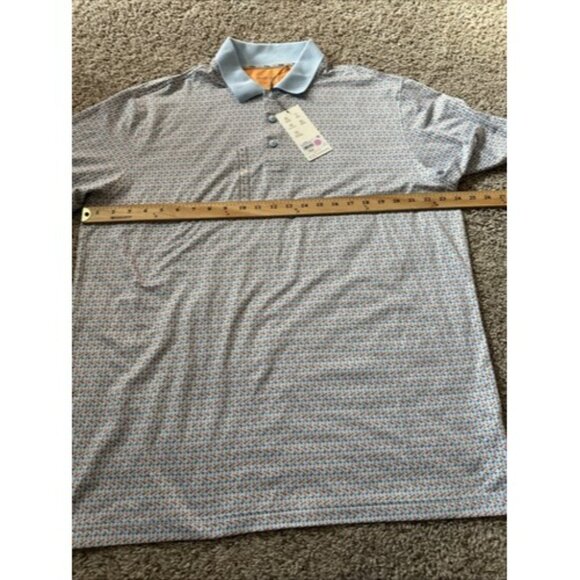 Walter Hagen Men's Clubhouse 19th Hole Golf Polo Nineteenth Blue/Orange Size XL - Picture 11 of 13